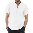 Archer | Men Linen Collar Short Sleeve Summer Shirt
