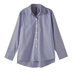 Alvara | Women Striped Button Down Long Sleeve Blouse
