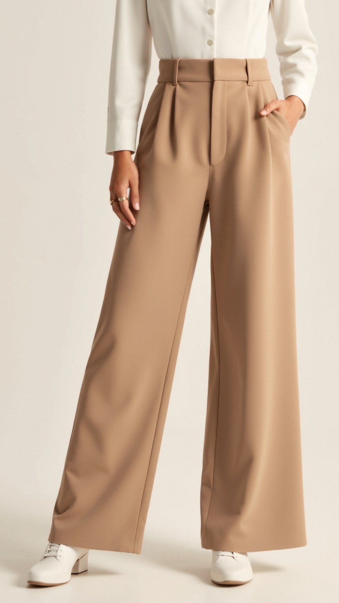 Zanira | Women Wide Leg High Waisted Trousers