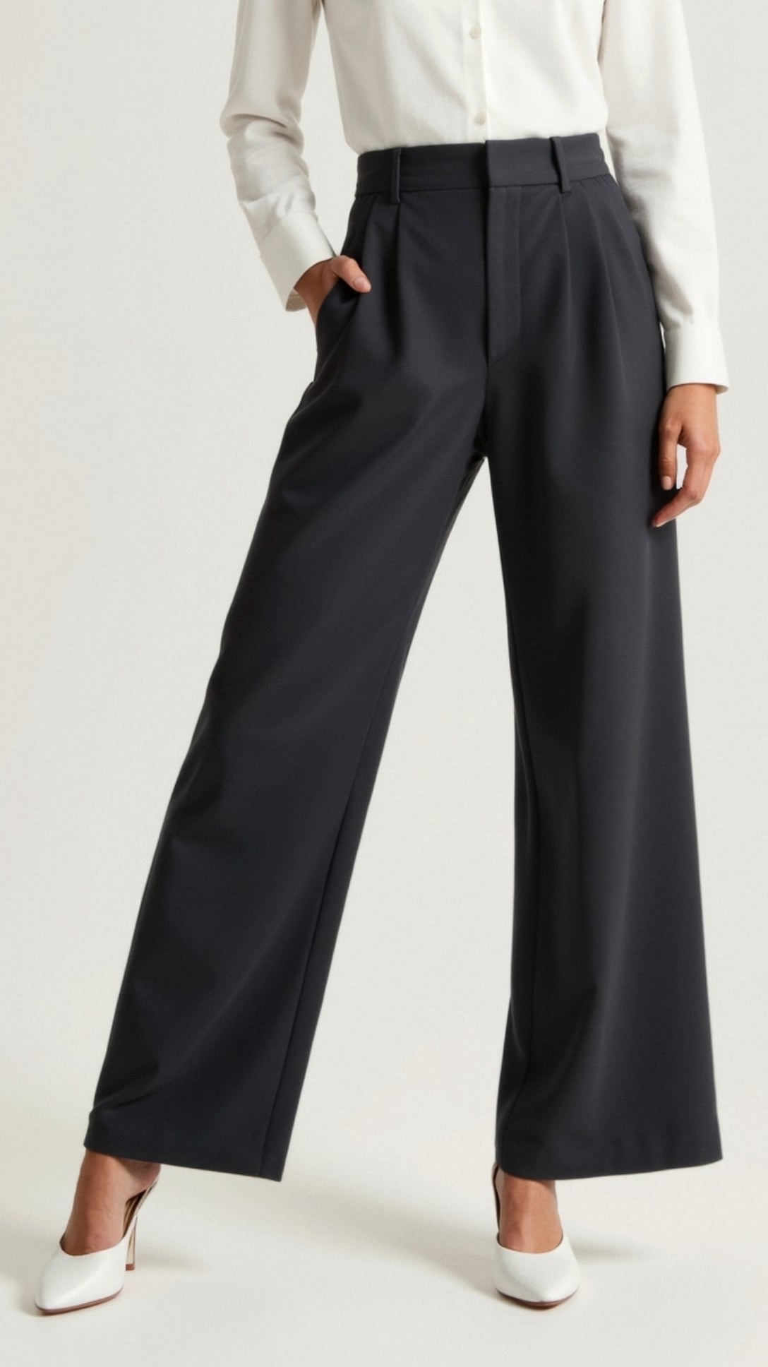 Zanira | Women Wide Leg High Waisted Trousers