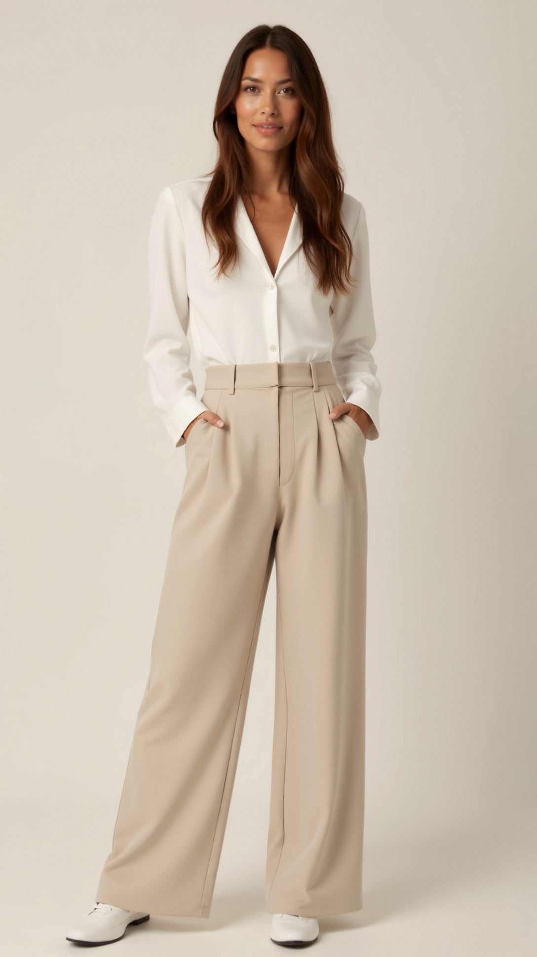 Zanira | Women Wide Leg High Waisted Trousers